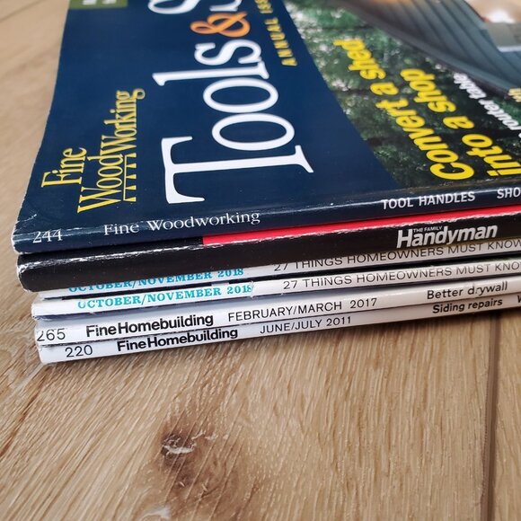 Lot of 6 Magazines Fine Homebuilding Family Handyman DIY Tools & Shops 2010s - Picture 9 of 11